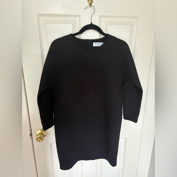 Everlane Scuba Knit Relaxed Tunic Dress in Black | Size XS - Picture 2 of 8